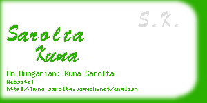 sarolta kuna business card